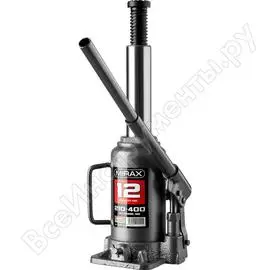 Гидравлический бутылочный домкрат mirax 12т, 210-400 мм 43260-12