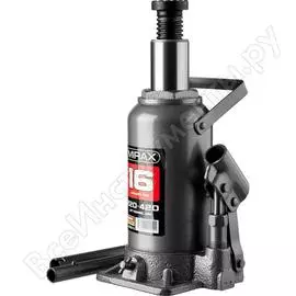 Гидравлический бутылочный домкрат mirax 16т, 220-420 мм 43260-16