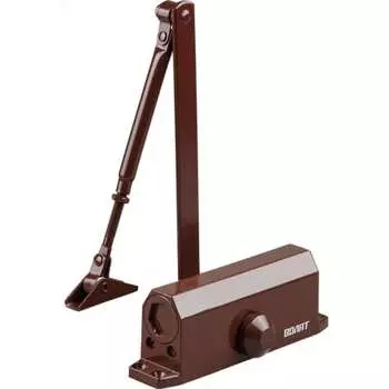 Гидравлический морозостойкий дверной доводчик ВОЛАТ 20-60 кг, коричневый 35011-60