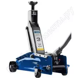 Гидравлический подкатной домкрат ЗУБР T77 Профессионал 43055-3-K