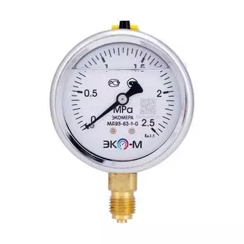 Гидрозаполненный манометр ЭКО-М Экомера МД93-63-G-2,5МПа