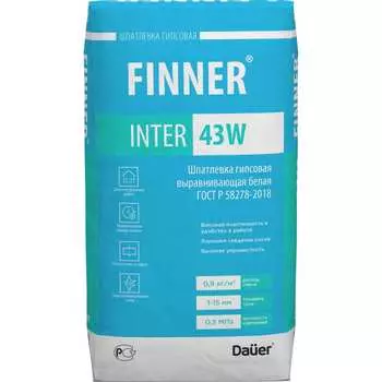Гипсовая выравнивающая шпатлевка Dauer finner inter 43w 31676