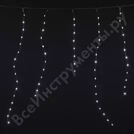 Гирлянда бахрома shlights 192 мини-светодиода 2,3х0,8 метра, белый icldm192-w-4,5v