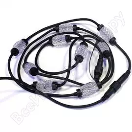 Гирлянда "диамант" shlights 3м, 10 ламп, синий фон/белая вспышка, уличная ld-dm-10-b-ws