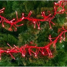 Гирлянда фейерверк shlights 2 метра 200 микро-ламп, красный, соединяемая до 3шт. fc200-r-e