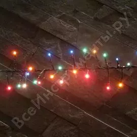 Гирлянда фейерверк shlights 2 метра 200 микро-ламп, мульти, соединяемая до 3шт. fc200-m-e