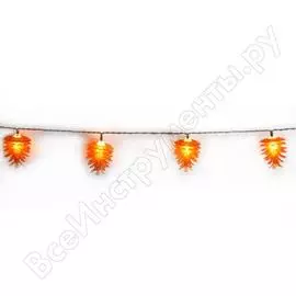 Гирлянда feron 10led, батарейки 3*аа, ip20, cl559 26895