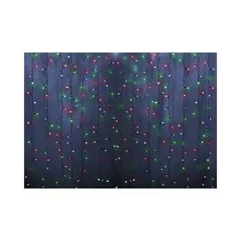 Гирлянда Neon-Night ДОЖДЬ занавес 1,5х1,5 м, прозрачный ПВХ, 144LED мультиколор IP20 235-039