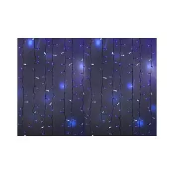 Гирлянда Neon-Night ДОЖДЬ занавес 2х1,5м, белый провод, мерцающий Flashing, 360LED синие 235-223