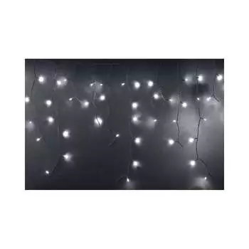 Гирлянда Neon-Night АЙСИКЛ бахрома, 2,4х0,6 м, белый ПВХ, 88LED белые 255-034