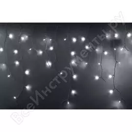 Гирлянда Neon-Night АЙСИКЛ бахрома, 4,8х0,6 м, белый ПВХ, 152LED белые 255-137-6
