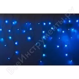 Гирлянда Neon-Night АЙСИКЛ бахрома, 4,8х0,6 м, белый ПВХ, 152LED синие 255-136-6