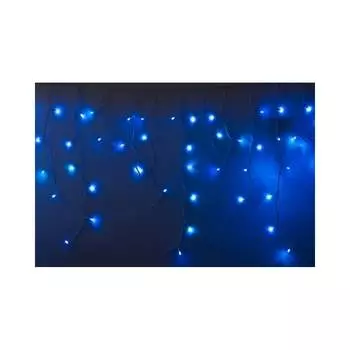 Гирлянда Neon-Night АЙСИКЛ бахрома, 4,8х0,6 м, белый ПВХ, 176LED синие 255-136