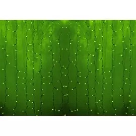 Гирлянда neon-night дождь, занавес, 2х3м, прозрачный пвх, 448 led зеленые, 28 led/нить, 16 нитей 235-154-6