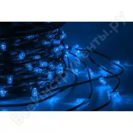 Гирлянда neon-night клип лайт 12в, 100м, шаг 150 мм, 660 led синие, с трансформатором 325-123
