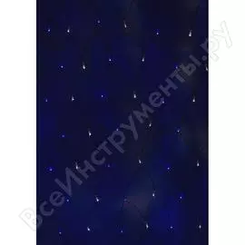 Гирлянда neon-night сеть 2.5х2.5м, черный пвх, 432led белые/синие 215-032