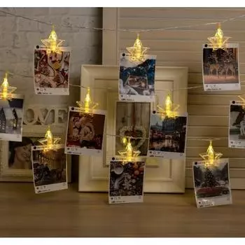 Гирлянда-нить LUAZON прищепки звезда 4445725