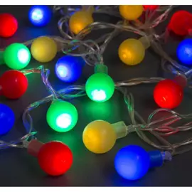 Гирлянда-нить luazon dcr, 5 м, с насадками шарики цветные, ip20, н.с. led-30-220v, 8 режимов, мульти 3590698