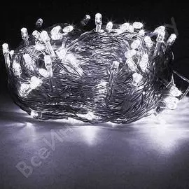 Гирлянда нить shlights 12 метров 120 светодиодов, белый, соединяемая до 20шт. ld120-w-e