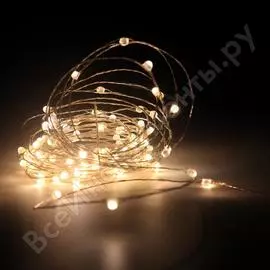 Гирлянда нить shlights 12 метров 120 ультраярких мини-светодиодов, теплый белый ldms120-cww