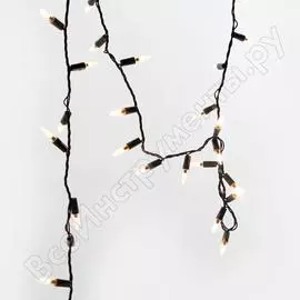 Гирлянда нить shlights 5 метров 100 светодиодов, теплый белый, контролер 8 реж. ildes100ww-c