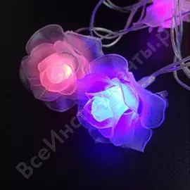 Гирлянда репка yl01 электрическая, многоцветная "роза" 12813