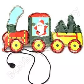 Гирлянда рождественский поезд shlights дюралайт, цветной фон из пластика i-r-pp5tn