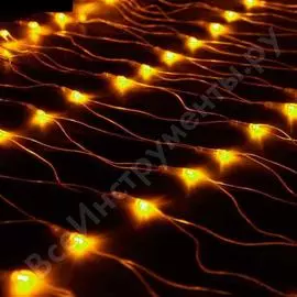 Гирлянда shlights сетка 2х1,5 метра 300 светодиодов, цвет желтый, соед. до 8 шт. ntld300-y-e