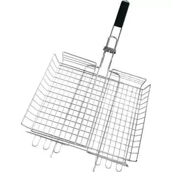 Глубокая решетка для гриля, для рыбы, мяса, птицы, овощей, грибов Бацькина баня