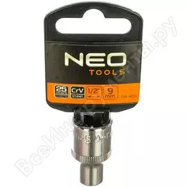 Головка торцевая 6-гранная (9 мм; 1/2) neo 08-409