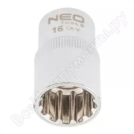 Головка торцевая spline (16 мм; 1/2) neo 08-588