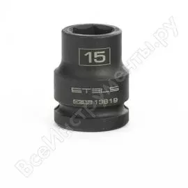 Головка ударная шестигранная (15 мм; crmo; 1/2dr) stels 13919