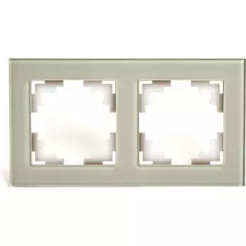 Горизонтальная 2-местная рамка STEKKER GFR00-7002-07 серия Катрин 49033