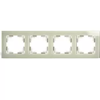 Горизонтальная 4-местная рамка STEKKER GFR00-7004-07 серия Катрин 49037