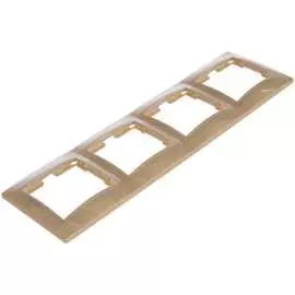 Горизонтальная четырехместная рамка IEK КВАРТА EMK40-K33-DM