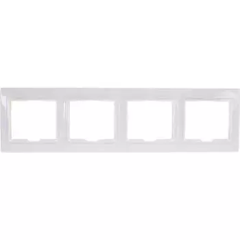 Горизонтальная четырехместная рамка IEK КВАРТА EMK40-K01-DM