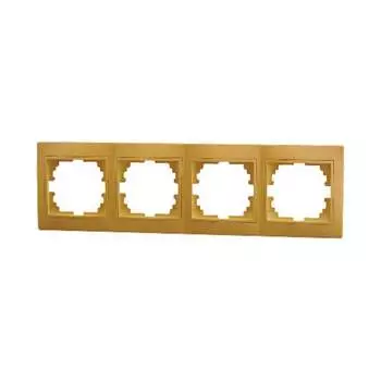 Горизонтальная четырехместная рамка Lezard MIRA 701-0701-149