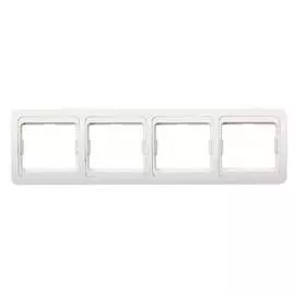 Горизонтальная четырехместная рамка Smartbuy Марс SBE-02w-00-FR-4