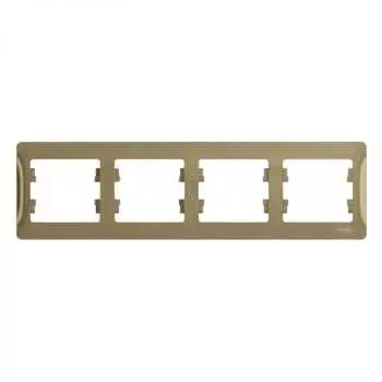 Горизонтальная четырехпостовая рамка Systeme Electric GLOSSA GSL000404