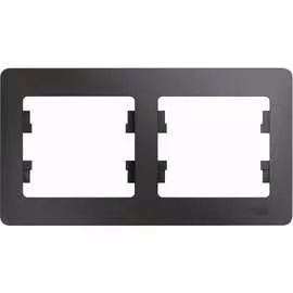 Горизонтальная двухместная рамка Systeme Electric GLOSSA GSL001302