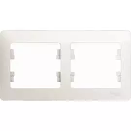 Горизонтальная двухместная рамка Systeme Electric Glossa GSL000602