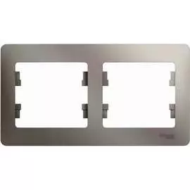 Горизонтальная двухместная рамка Systeme Electric GLOSSA GSL001202