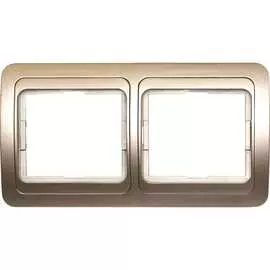 Горизонтальная двухместная рамка Smartbuy Марс SBE-02c-00-FR-2