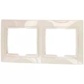 Горизонтальная двухместная рамка Smartbuy Венера SBE-01w-00-FR-2