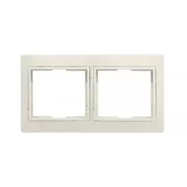 Горизонтальная двухместная рамка Smartbuy Венера SBE-01i-00-FR-2