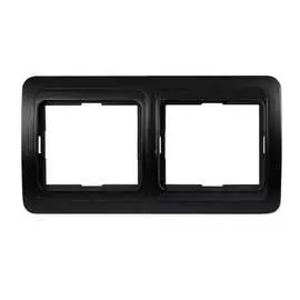 Горизонтальная двухместная рамка Smartbuy Марс SBE-02b-00-FR-2