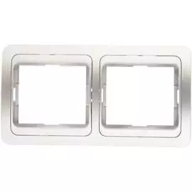 Горизонтальная двухместная рамка Smartbuy Марс SBE-02s-00-FR-2