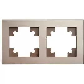 Горизонтальная двухместная рамка STEKKER Катрин GFR00-7002-02 39528