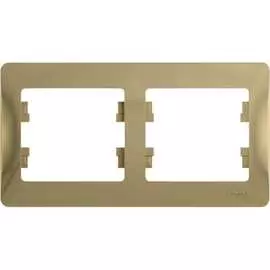 Горизонтальная двухпостовая рамка Systeme Electric GLOSSA GSL000402