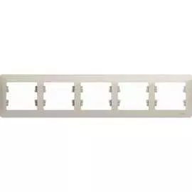 Горизонтальная пятиместная рамка Systeme Electric Glossa GSL000905